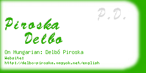 piroska delbo business card